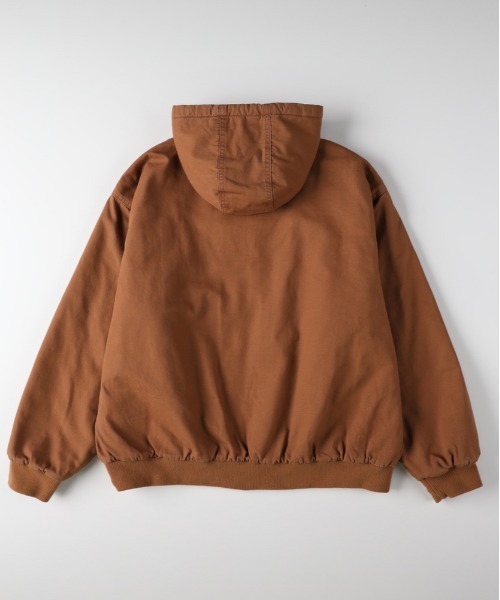 BACK NUMBER（バックナンバー）の「【BACK NUMBER】ボックスシルエット フルジップジャケット コットンダック おしゃれ（ブルゾン・メンズ・ベージュ/ブラック・L/XL/M）」の6枚目の写真