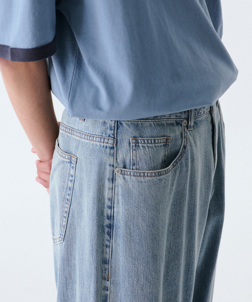 MUSINSA STANDARD（ムシンサスタンダード）の「リネンライクエクストラワイドデニムパンツ[スカイブルー]（デニムパンツ・メンズ・その他・40/38/42/36/34/32/30/31/33/26/27/28/29）」の6枚目の写真