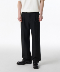 セール】＜H＞クリアウール ダブルクロス ノープリーツパンツ