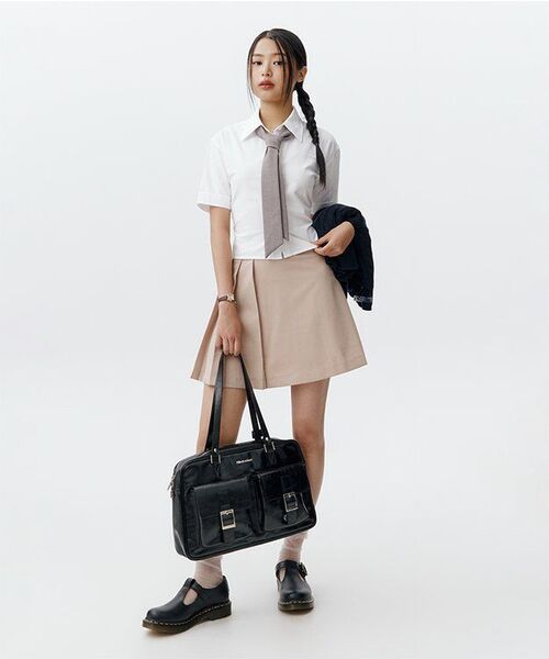 MUSINSA STANDARD WOMAN（ムシンサスタンダードウーマン）の「ウィメンズオックスフォードクロップ半袖シャツ[ホワイト]（シャツ/ブラウス・レディース・その他・SMALL/MEDIUM）」の11枚目の写真