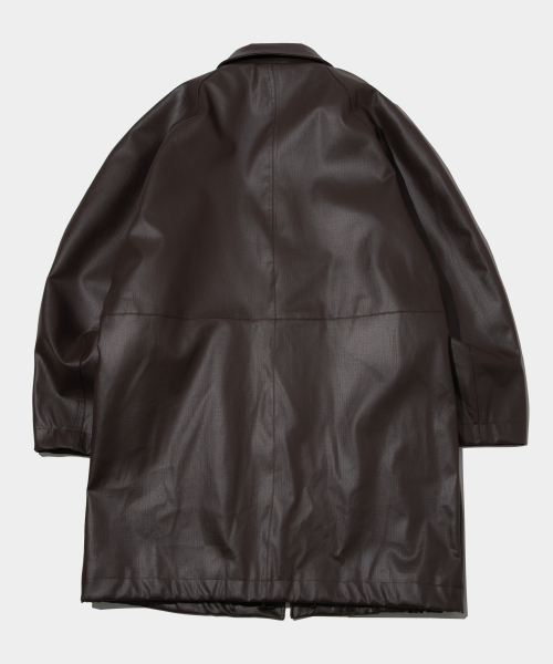 PLACE STUDIO（プレイススタジオ）の「ワークフレンチクラシックオーバーサイズハーフレザーコート[ブラック]（ライダースジャケット・レディース・ブラック・FREE）」の5枚目の写真