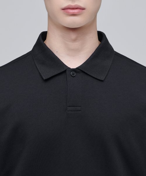MUSINSA STANDARD（ムシンサスタンダード）の「フラットテリーリラックスフィットカラー付きスウェットシャツ[ブラック]（スウェット・メンズ・その他・SMALL/MEDIUM/LARGE/X-LARGE/XX-LARGE）」の5枚目の写真