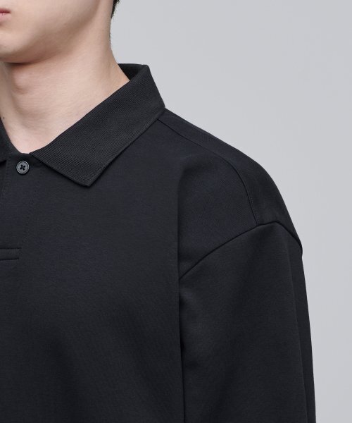 MUSINSA STANDARD（ムシンサスタンダード）の「フラットテリーリラックスフィットカラー付きスウェットシャツ[ブラック]（スウェット・メンズ・その他・SMALL/MEDIUM/LARGE/X-LARGE/XX-LARGE）」の7枚目の写真