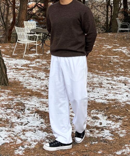 MUSINSA STANDARD（ムシンサスタンダード）の「ワイドスウェットパンツ[ホワイト]（スウェットパンツ・メンズ・その他・SMALL/XX-LARGE）」の9枚目の写真
