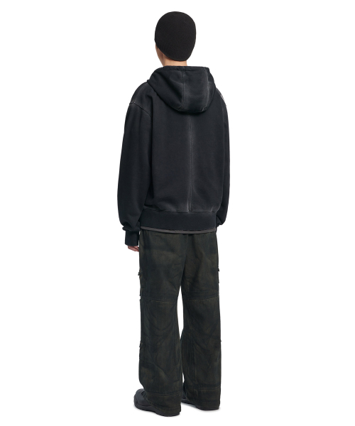 NOMANUAL(NOMANUAL)の「AFTER HOODED ZIP-UP - WASHED BLACK(パーカー・レディース・その他・SMALL/MEDIUM/LARGE)」の4枚目の写真