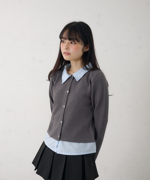 FCMM（エフシーエムエム）の「【日本限定】DOCKING CARDIGAN / ドッキングカーディガン（カーディガン/ボレロ・レディース・ネイビー/グレー・MEDIUM/SMALL）」の5枚目の写真