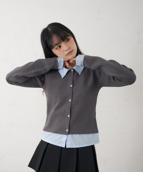 FCMM（エフシーエムエム）の「【日本限定】DOCKING CARDIGAN / ドッキングカーディガン（カーディガン/ボレロ・レディース・ネイビー/グレー・MEDIUM/SMALL）」の6枚目の写真