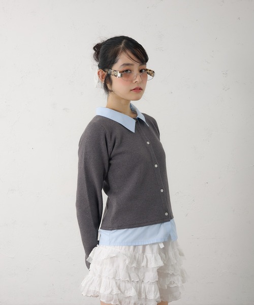 FCMM（エフシーエムエム）の「【日本限定】DOCKING CARDIGAN / ドッキングカーディガン（カーディガン/ボレロ・レディース・ネイビー/グレー・MEDIUM/SMALL）」の15枚目の写真