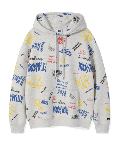 Wacky WiLLy(ワッキーウィリー)の「キキオールオーバーグラフィックフードライトグレー(パーカー・レディース・その他・SMALL/MEDIUM/LARGE/X-LARGE)」の2枚目の写真
