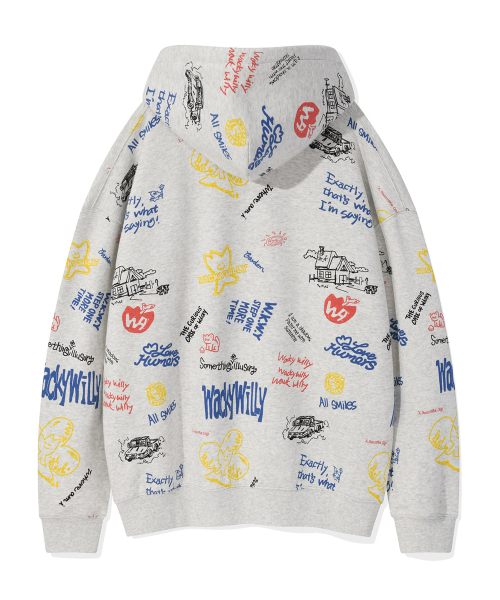 Wacky WiLLy(ワッキーウィリー)の「キキオールオーバーグラフィックフードライトグレー(パーカー・レディース・その他・SMALL/MEDIUM/LARGE/X-LARGE)」の3枚目の写真