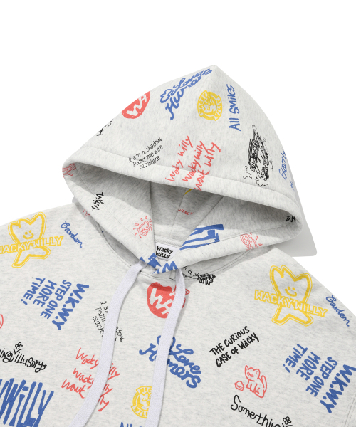 Wacky WiLLy(ワッキーウィリー)の「キキオールオーバーグラフィックフードライトグレー(パーカー・レディース・その他・SMALL/MEDIUM/LARGE/X-LARGE)」の4枚目の写真
