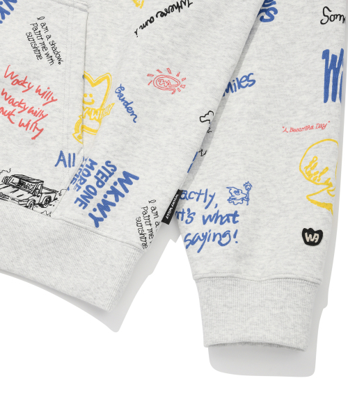 Wacky WiLLy(ワッキーウィリー)の「キキオールオーバーグラフィックフードライトグレー(パーカー・レディース・その他・SMALL/MEDIUM/LARGE/X-LARGE)」の6枚目の写真