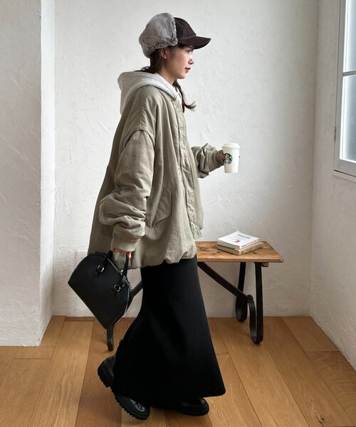 DISCOAT（ディスコート）の「フライトファーキャップ（キャップ・レディース・ダークブラウン/ベージュ・FREE）」の8枚目の写真