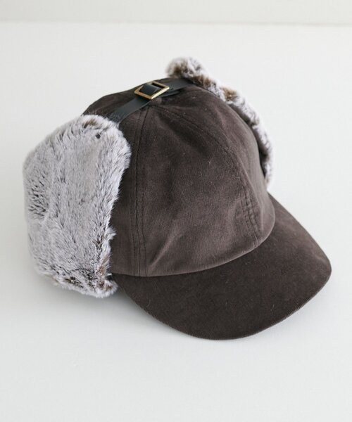 DISCOAT（ディスコート）の「フライトファーキャップ（キャップ・レディース・ダークブラウン/ベージュ・FREE）」の17枚目の写真