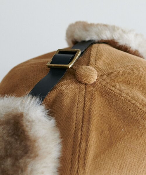 DISCOAT（ディスコート）の「フライトファーキャップ（キャップ・レディース・ダークブラウン/ベージュ・FREE）」の20枚目の写真