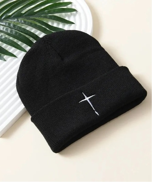 UP START（アップスタート）の「Y2K　ニットキャップ ビーニー(BDS)（ニットキャップ/ビーニー・レディース・ブラック・FREE）」の4枚目の写真