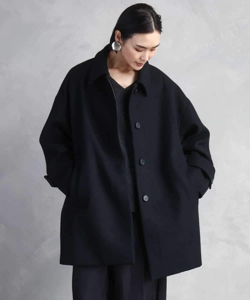MICHEL KLEIN（ミッシェル・クラン）の「Super100ウールステンカラーコート（ステンカラーコート・レディース・ラベンダー/カーキ/アイボリー/ブラック・38）」の11枚目の写真