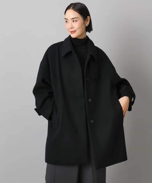 MICHEL KLEIN（ミッシェル・クラン）の「Super100ウールステンカラーコート（ステンカラーコート・レディース・ラベンダー/カーキ/アイボリー/ブラック・38）」の16枚目の写真
