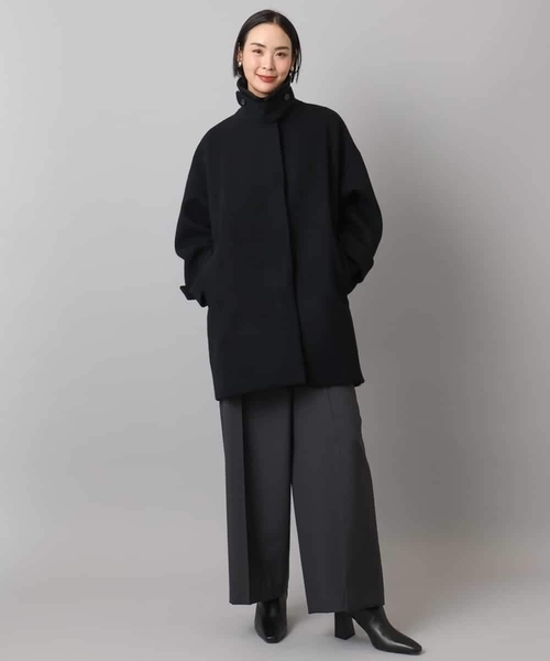 MICHEL KLEIN(ミッシェル・クラン)の「Super100ウールステンカラーコート(ステンカラーコート・レディース・ラベンダー/カーキ/アイボリー/ブラック・38)」の18枚目の写真