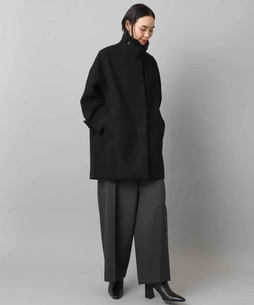MICHEL KLEIN(ミッシェル・クラン)の「Super100ウールステンカラーコート(ステンカラーコート・レディース・ラベンダー/カーキ/アイボリー/ブラック・38)」の19枚目の写真