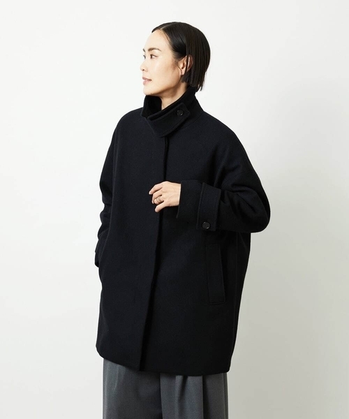 MICHEL KLEIN(ミッシェル・クラン)の「Super100ウールステンカラーコート(ステンカラーコート・レディース・ラベンダー/カーキ/アイボリー/ブラック・38)」の21枚目の写真