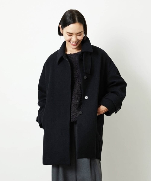 MICHEL KLEIN(ミッシェル・クラン)の「Super100ウールステンカラーコート(ステンカラーコート・レディース・ラベンダー/カーキ/アイボリー/ブラック・38)」の22枚目の写真