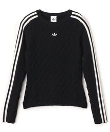 adidas(�A�f�B�_�X)��adidas SLIM SOLID SPIKE KNIT SWEATSHIRT / �A�f�B�_�X �X���� �\���b�h �X�p�C�N �j�b�g �X�E�F�b�g�V���c(�j�b�g/�Z�[�^�[)