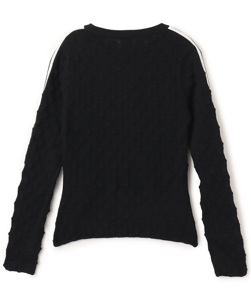 adidas(アディダス)の「adidas SLIM SOLID SPIKE KNIT SWEATSHIRT / アディダス スリム ソリッド スパイク ニット スウェットシャツ(ニット/セーター・レディース・ブラック・S/M/L)」の7枚目の写真
