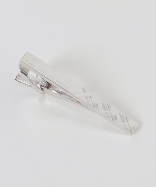 BLACK LABEL CRESTBRIDGE（ブラックレーベル・クレストブリッジ）の「クレストブリッジチェックハーフダイヤカットタイバー（ネクタイピン・メンズ・グレー系その他2/ブラック・FREE）」の2枚目の写真