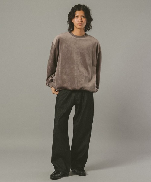 RAGEBLUE（レイジブルー）の「紐ベルト付き/ワイドストレートデニムパンツ（デニムパンツ・メンズ・ブラック/ブルー/ネイビー・SMALL/MEDIUM/LARGE）」の5枚目の写真