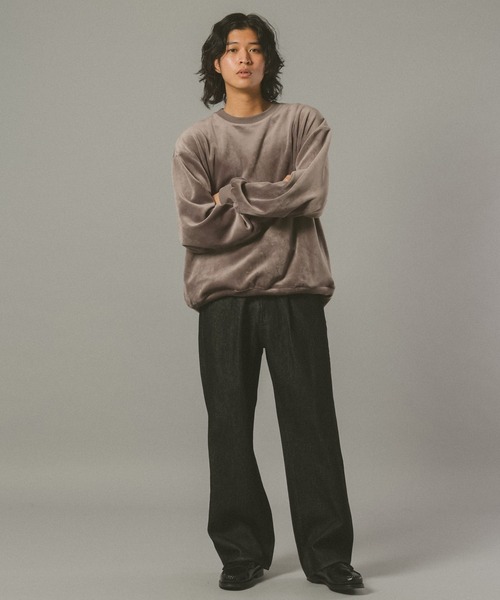 RAGEBLUE（レイジブルー）の「紐ベルト付き/ワイドストレートデニムパンツ（デニムパンツ・メンズ・ブラック/ブルー/ネイビー・SMALL/MEDIUM/LARGE）」の6枚目の写真