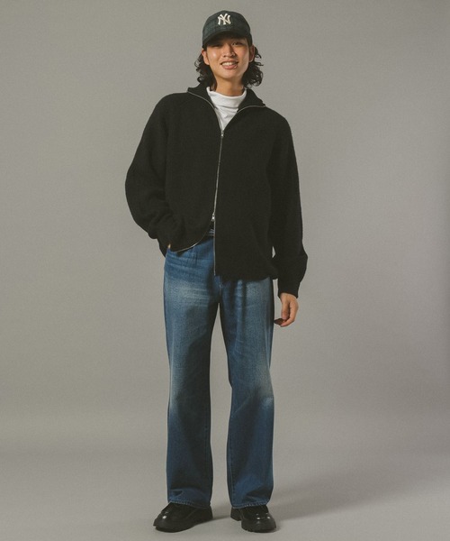 RAGEBLUE（レイジブルー）の「紐ベルト付き/ワイドストレートデニムパンツ（デニムパンツ・メンズ・ブラック/ブルー/ネイビー・SMALL/MEDIUM/LARGE）」の10枚目の写真