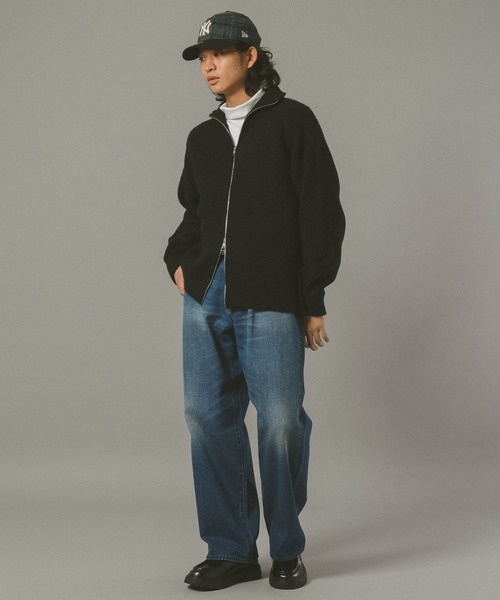 RAGEBLUE（レイジブルー）の「紐ベルト付き/ワイドストレートデニムパンツ（デニムパンツ・メンズ・ブラック/ブルー/ネイビー・SMALL/MEDIUM/LARGE）」の12枚目の写真