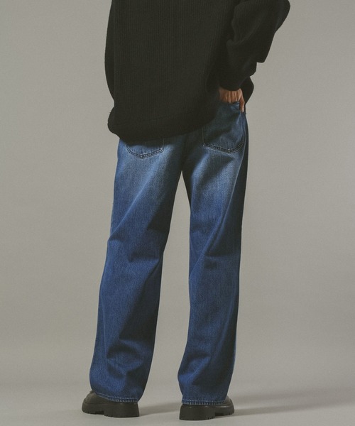 RAGEBLUE（レイジブルー）の「紐ベルト付き/ワイドストレートデニムパンツ（デニムパンツ・メンズ・ブラック/ブルー/ネイビー・SMALL/MEDIUM/LARGE）」の15枚目の写真