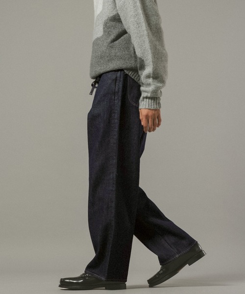 RAGEBLUE（レイジブルー）の「紐ベルト付き/ワイドストレートデニムパンツ（デニムパンツ・メンズ・ブラック/ブルー/ネイビー・SMALL/MEDIUM/LARGE）」の17枚目の写真