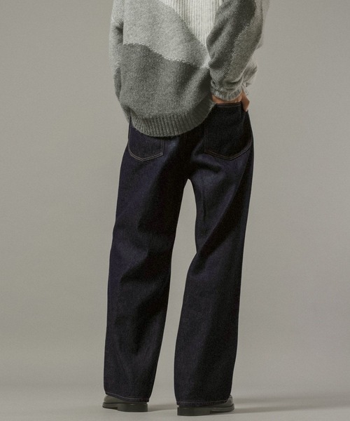 RAGEBLUE（レイジブルー）の「紐ベルト付き/ワイドストレートデニムパンツ（デニムパンツ・メンズ・ブラック/ブルー/ネイビー・SMALL/MEDIUM/LARGE）」の18枚目の写真