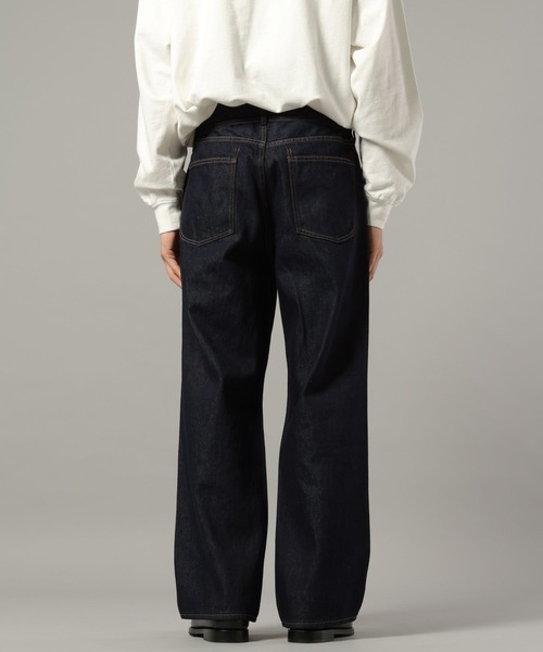RAGEBLUE（レイジブルー）の「紐ベルト付き/ワイドストレートデニムパンツ（デニムパンツ・メンズ・ブラック/ブルー/ネイビー・SMALL/MEDIUM/LARGE）」の20枚目の写真