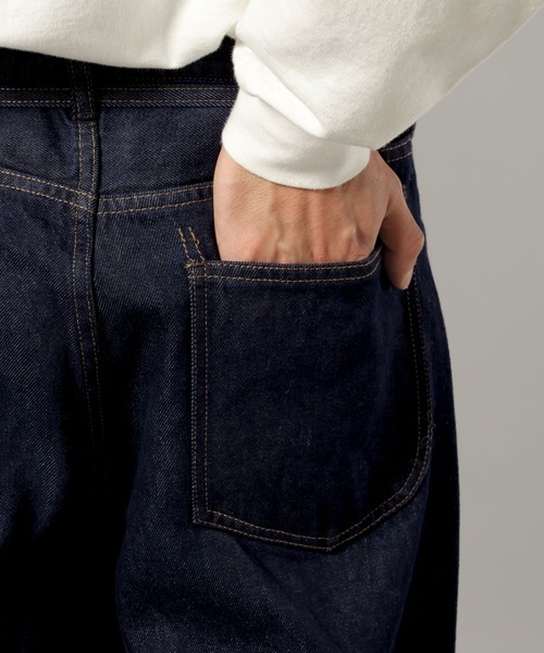 RAGEBLUE（レイジブルー）の「紐ベルト付き/ワイドストレートデニムパンツ（デニムパンツ・メンズ・ブラック/ブルー/ネイビー・SMALL/MEDIUM/LARGE）」の22枚目の写真