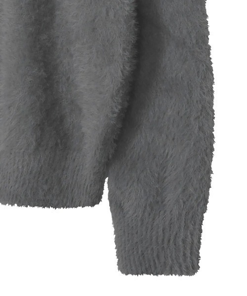 MUCENT(ムセント)の「【日本未発売/WEB限定】MUCENT(ムセント)/アンゴラ オーバーサイズ シャギー ニット/NEUSS ANGORA LOOSE-FIT KNIT(ニット/セーター・レディース・アイボリー/ブラック/チャコールグレー・FREE)」の5枚目の写真