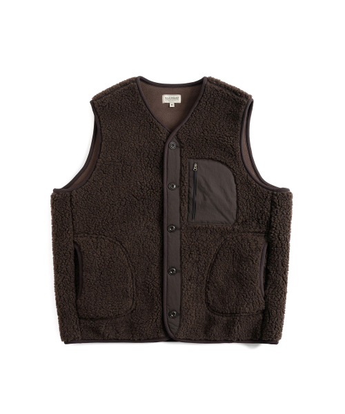 WILD BRICKS(ワイルドブリックス)の「W24 FLEECE VEST (dark brown)(ベスト・メンズ・その他・MEDIUM/LARGE/X-LARGE)」の1枚目の写真