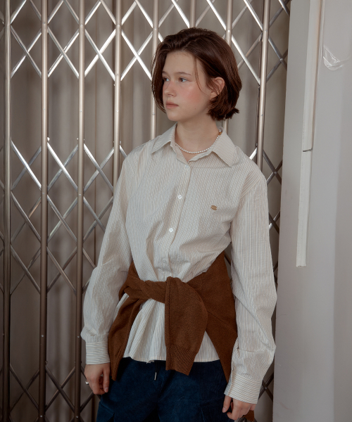 ANOETIC(アノエティック)の「SEERSUCKER SHIRT_YELLOW(シャツ/ブラウス・レディース・イエロー・FREE)」の3枚目の写真