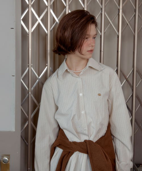 ANOETIC(アノエティック)の「SEERSUCKER SHIRT_YELLOW(シャツ/ブラウス・レディース・イエロー・FREE)」の4枚目の写真