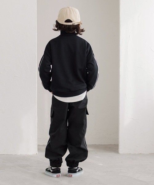coca（coca）（コカ）の「キッズ ラインカーゴジョガーパンツ（スウェットパンツ・キッズ・ブラック/カーキ・120/130/140/150）」の11枚目の写真