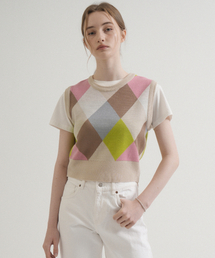 VLETI（ブレッティ）の「Round Coloration Knit Vest (Beige)（ベスト）」