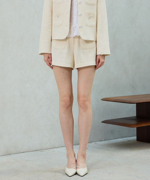 セール】CHERISH TWEED SHORTS PANTS / WHITE（その他パンツ）｜ARI
