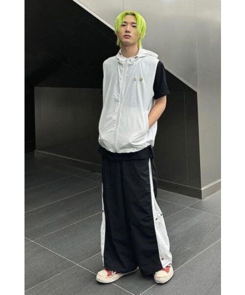 SEARCH410(サーチ410)の「ナイロンワッシャースナップワイドパンツブラック(スウェットパンツ・メンズ・その他・LARGE/MEDIUM)」の17枚目の写真