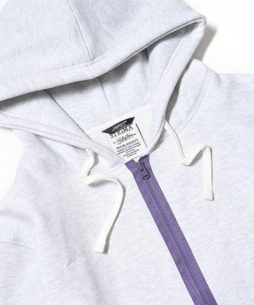 STIGMA(スティグマ)の「ZIPPER OVERSIZED ZIP UP HOODIE WHITE MELANGE(パーカー・メンズ・その他・LARGE/MEDIUM/X-LARGE)」の3枚目の写真