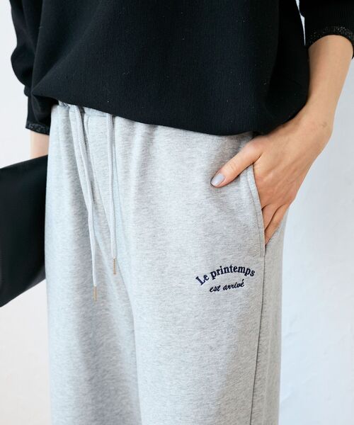 le.coeur blanc(ルクールブラン)の「スウェットイージーワイドパンツ(スウェットパンツ・レディース・ライトグレー/アイボリー・38)」の10枚目の写真
