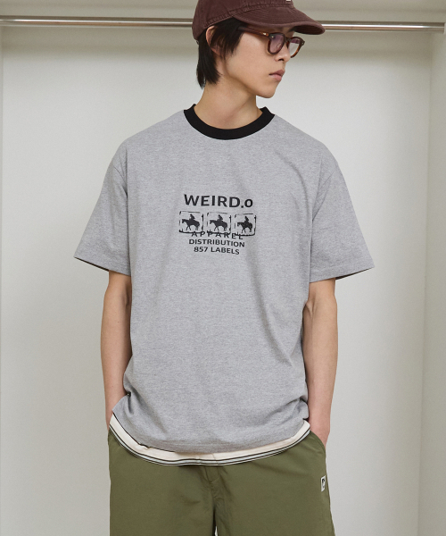 CAMEL WORK(キャメルワーク)の「ウィアルド リンガー 半袖Tシャツ(グレー)(Tシャツ/カットソー・メンズ・その他・MEDIUM/LARGE/X-LARGE)」の1枚目の写真