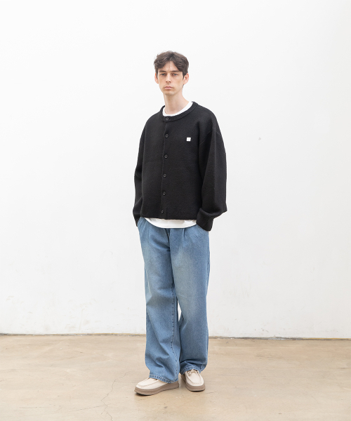 CHAMBROS（チャンブロス）の「ラウンドネッククロップニットカーディガン[ブラック]（カーディガン/ボレロ・レディース・その他・MEDIUM/LARGE/X-LARGE）」の3枚目の写真